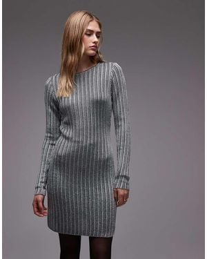 & Other Stories Vestito Corto A Maniche Lunghe - Grigio