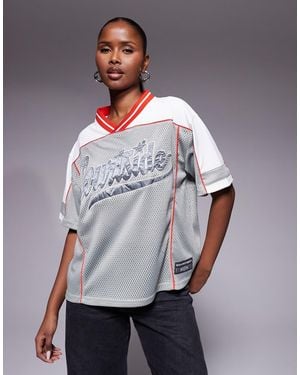 Courtside V-neck Hockey Jersey - Grey