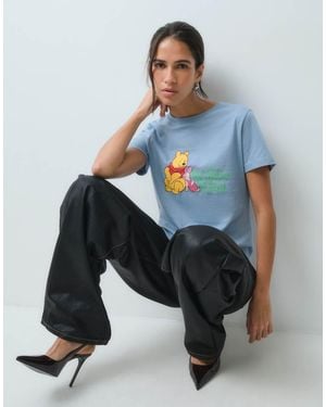 ASOS Disney Relaxed T-Shirt Met Winnie The Pooh-Print - Roze