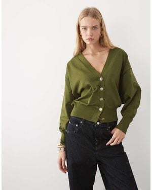ASOS Cardigan Oversize Morbido Lavorato A Maglia - Verde