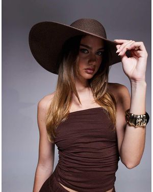 South Beach Wide Brim Floppy Hat - Black