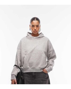 ASOS Asos Design Curve Oversized Brushback Hoodie - Grey