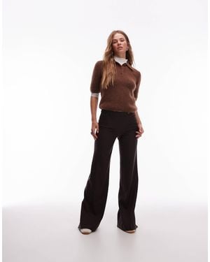& Other Stories Wool Pants With Flare Leg - Brown