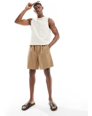 Jack & Jones Loose Fit Cord Short - Natural