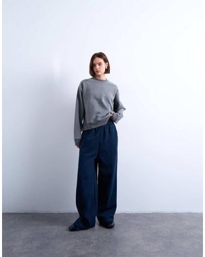 TOPSHOP Straight Leg Trackies - Blue
