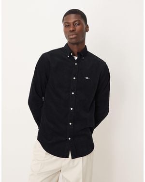 GANT Regular Fit Shield Logo Cord Shirt - Blue