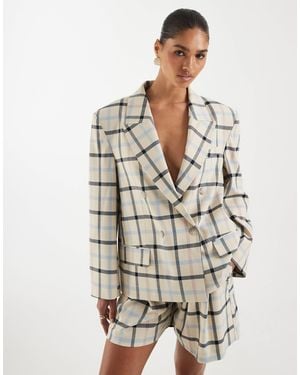 ASOS Oversized Double Breasted Mensy Blazer - White