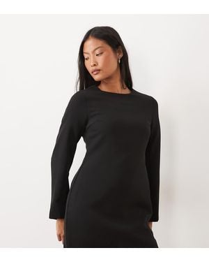 Vero Moda Vestito Corto A Maniche Lunghe Con Polsini Abbottonati - Nero