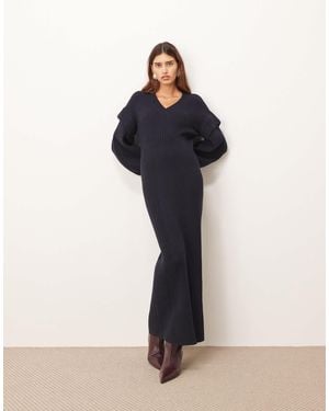 ARRANGE – maxikleid aus rippstrick - Blau