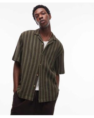 TOPMAN Camicia A Maniche Corte - Verde