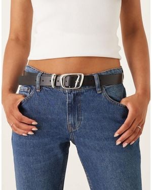 ASOS – hüft- und taillen-jeansgürtel aus leder - Blau