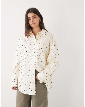 Monki Oversized Shirt - Natural