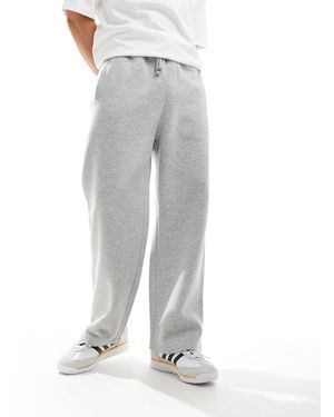 Pull&Bear Heavyweight Wide Leg joggers - Grey