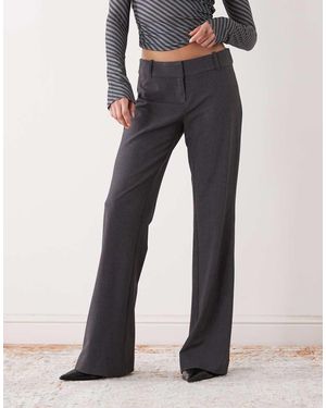 Weekday Pantaloni Sartoriali A Fondo Ampio Scuro Mélange - Blu