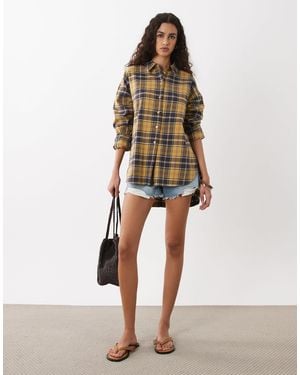 ASOS – kariertes hemd - Natur
