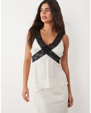 Brave Soul – satin-camisole - Weiß