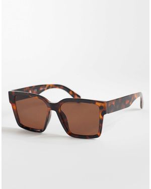 Vero Moda – eckige sonnenbrille - Braun