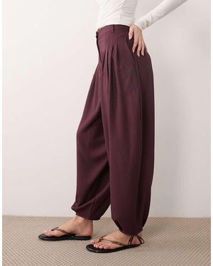 Miss Selfridge Tailored Balloon Trousers - Purple