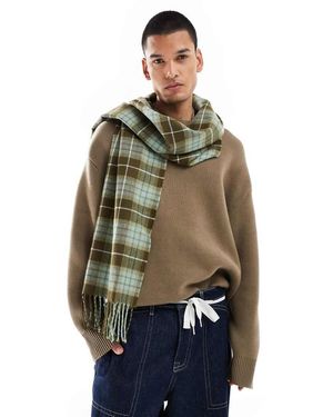Dickies Sciarpa Bianco Sporco E A Quadri - Verde