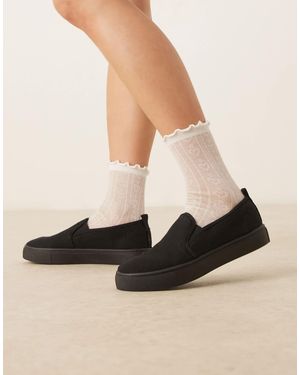 ASOS – dotty – e stoffslipper - Schwarz