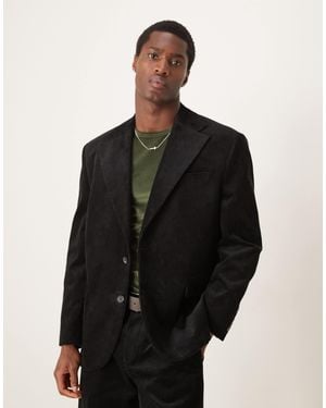 SELECTED Bowie Regular Fit Cord Suit Jacket - Black