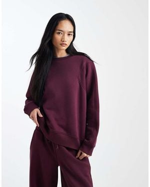 ASOS Premium 500Gsm Seamed Sweatshirt - Purple
