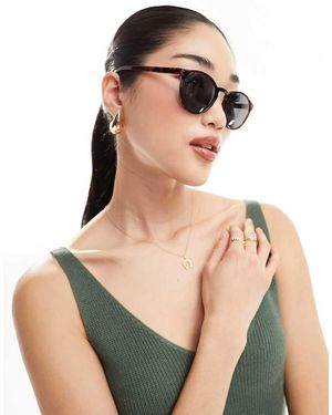 Weekday Gafas De Sol Marrones Redondas Spy De - Neutro