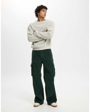 Cotton On Baggy Pleat Cargo Pant - Green