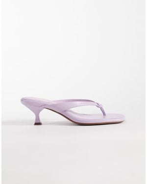 ASOS Havana Flip Flop Kitten Heel Sandals - White