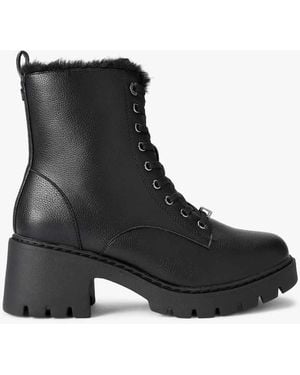 KG by Kurt Geiger Tess Lace Up Mid Ankle Boots - Black