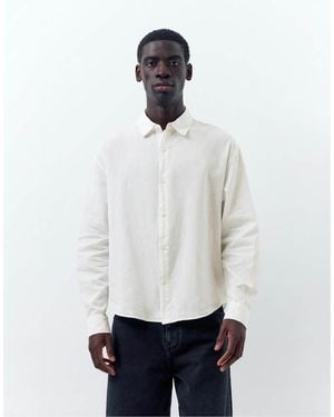Pull&Bear Linen Blend Shirt - White