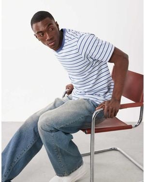 Threadbare Short Sleeve Stripe T-shirt - Blue