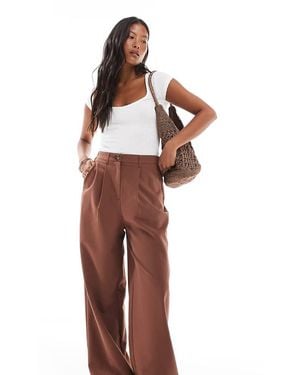 Miss Selfridge Tailored Wide Leg Trouser - Brown