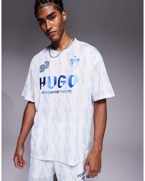 HUGO Oversized Voetbaltop - Blauw