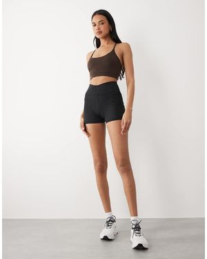 4505 Icon Soft Touch Light Support Sports Bra With Adjustable Straps - Brown