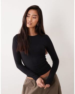 Cotton On Long Sleeve Crew Top - Black