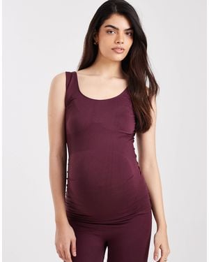 Mama.licious Mamalicious Maternity Seamless Vest Top Co-Ord - Purple