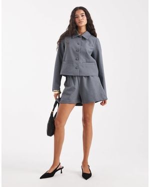 Vero Moda Pull On Tailored Short Co-ord - Gray