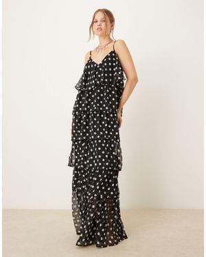Vila Ruffle Maxi Dress - Multicolour