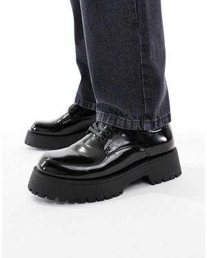 ASOS Chunky Lace Up Shoes - Black