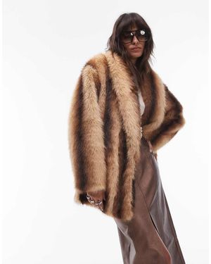 TOPSHOP Cappotto Midi - Marrone