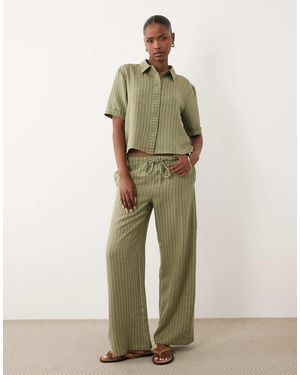 Jdy Wide Leg Trousers Co-ord - Green