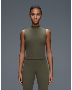 Oysho Comfortlux Zip Tank Top - Green