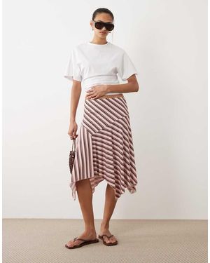 Cotton On Falda Midi A Rayas Rosa Peonía Sandy