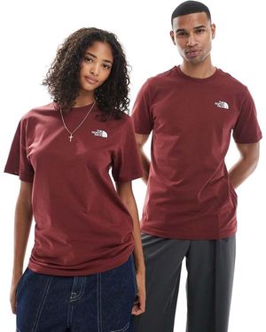 The North Face Box Nse Unisex Back Print Logo T-shirt - Red