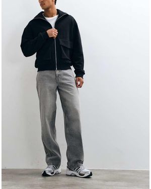 New Look Vaqueros Baggy En Gris - Azul