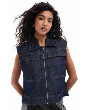 Pieces Gilet - Blu