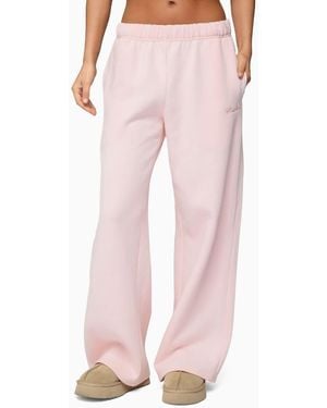 Edikted Basic Girl Wide Leg Joggers - Pink