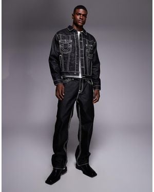 TRUE RELIGION Bobby Baggy Flap Pocket Jeans Co-Ord - Black