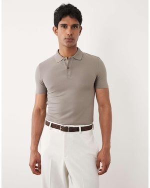 ASOS Essentials Muscle Fit Polo - Grey
